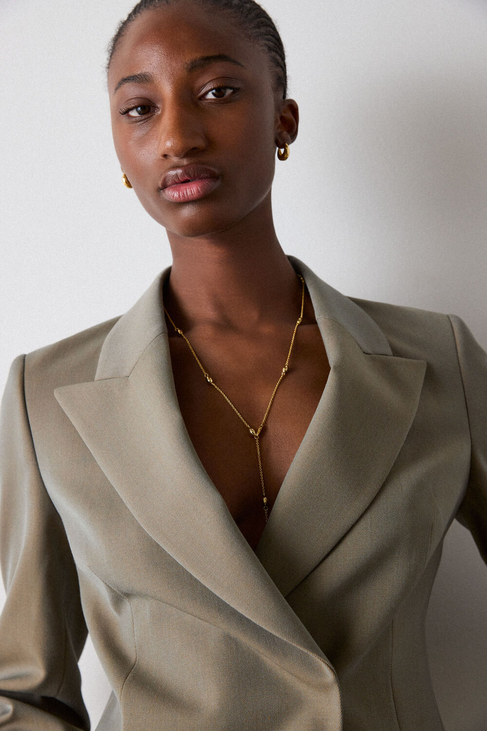Gold Long Beaded Necklace