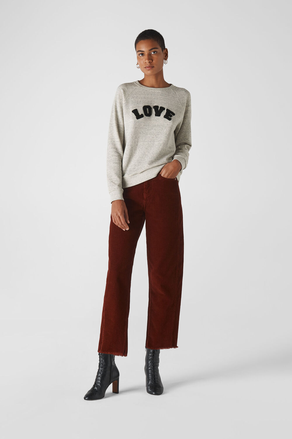 Love Logo Sweatshirt Grey Marl