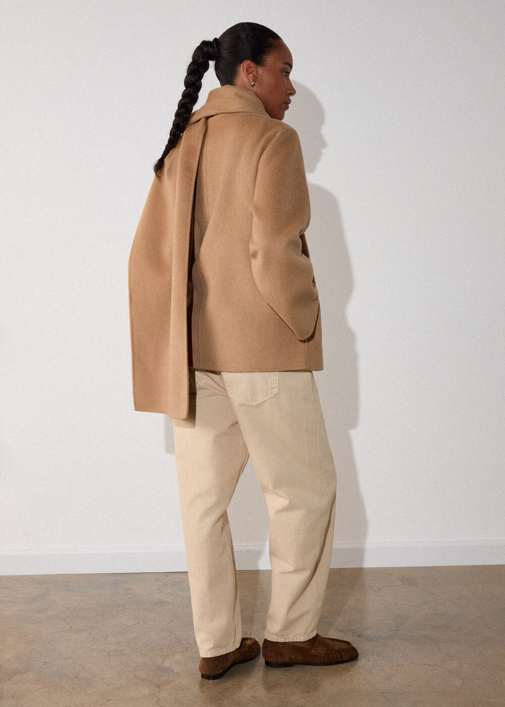 Double Faced Scarf Coat
