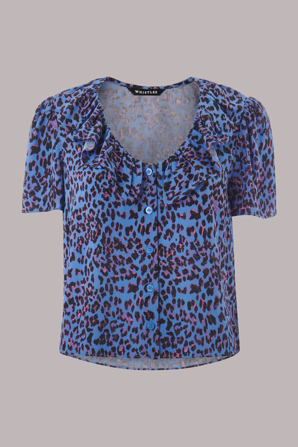 Purple Animal Cheetah Blouse