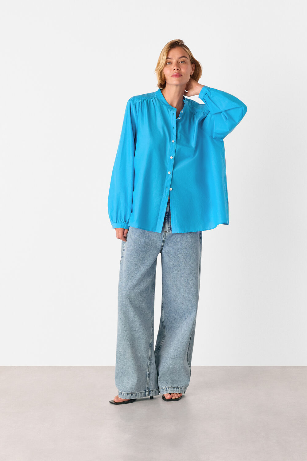 Silk Cotton Trapeze Shirt