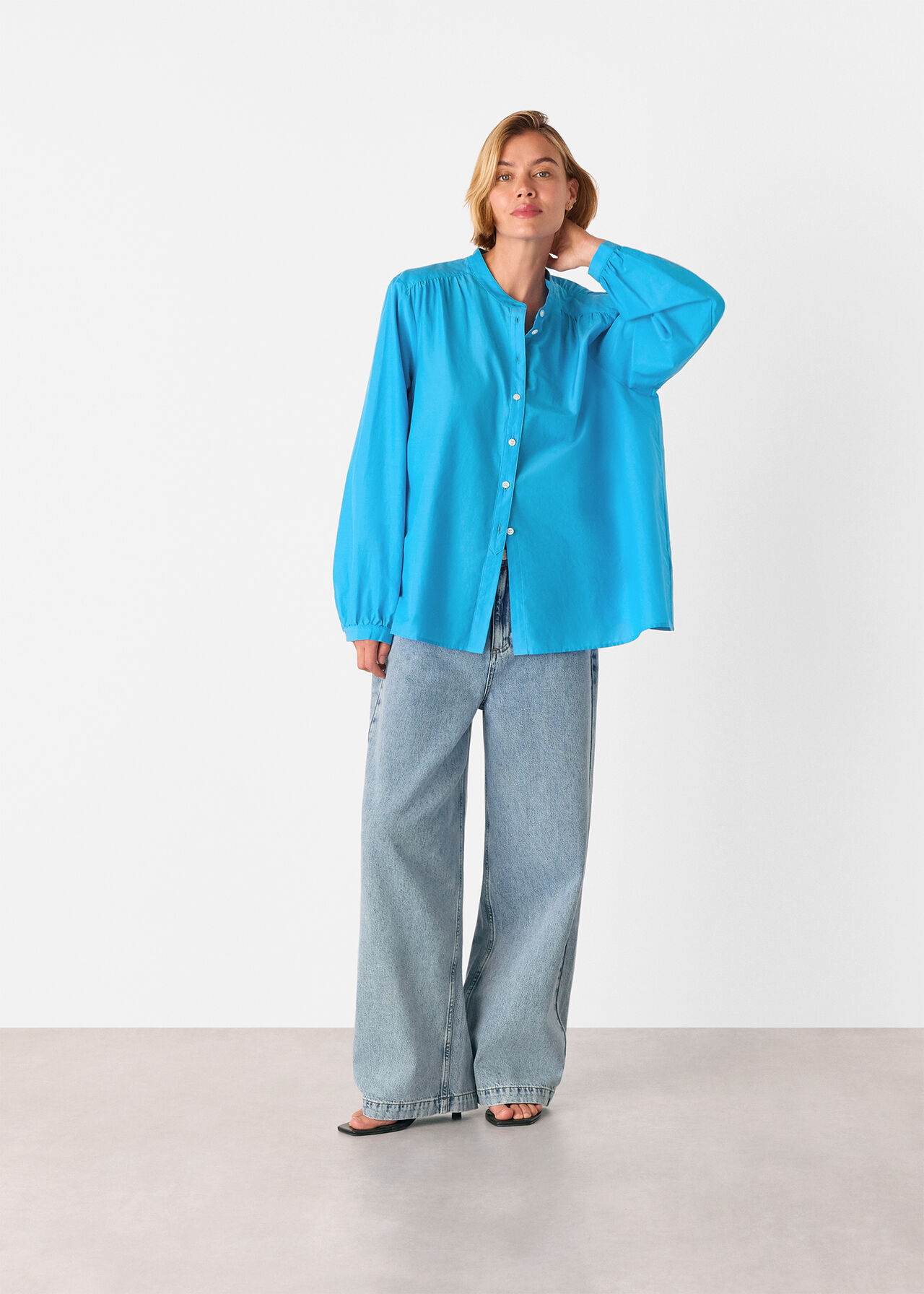 Silk Cotton Trapeze Shirt