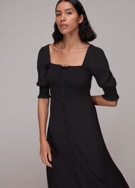 Luna Shirred Bodice Midi Dress