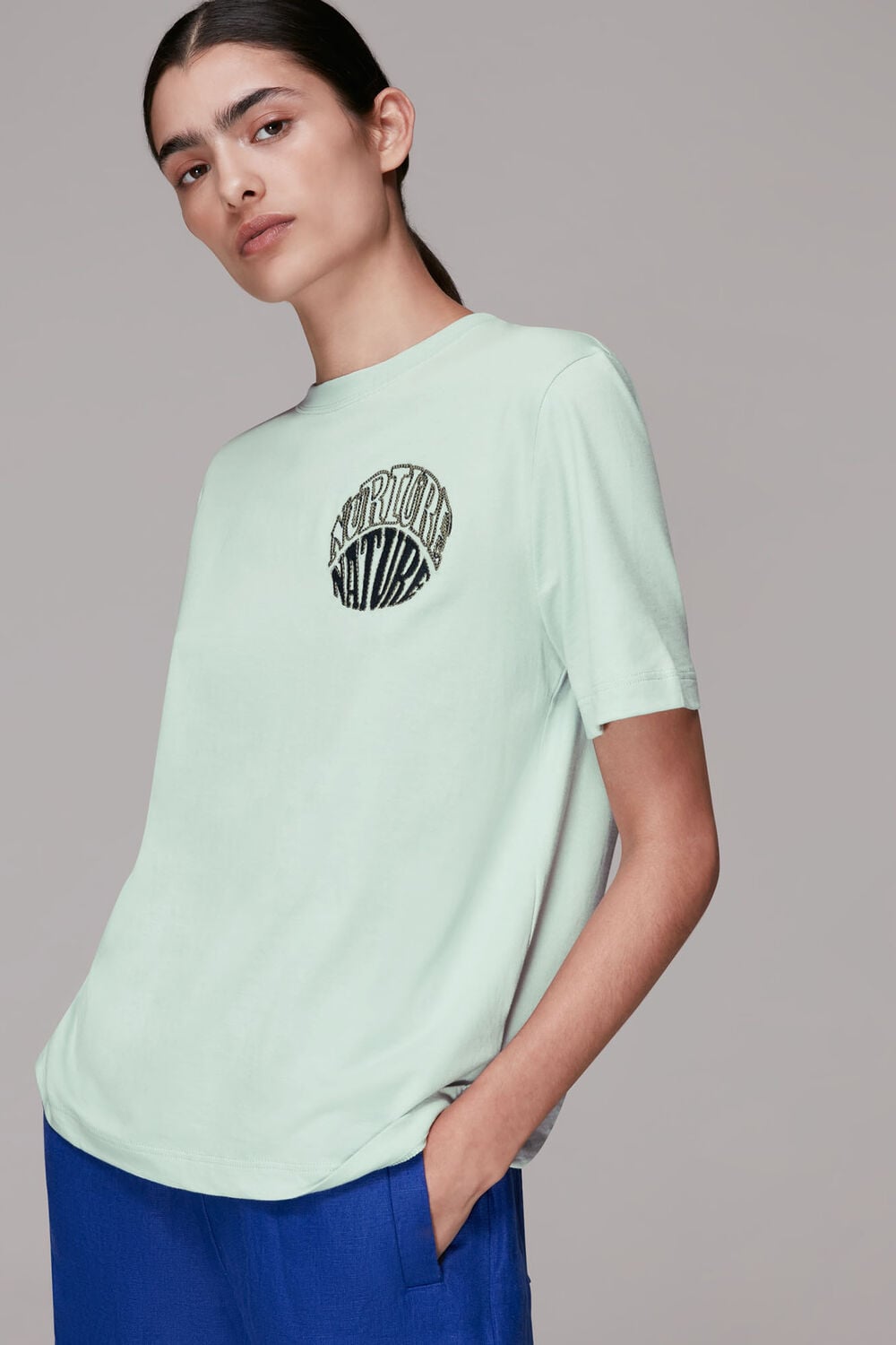 Pale Green Nurture Nature T Shirt