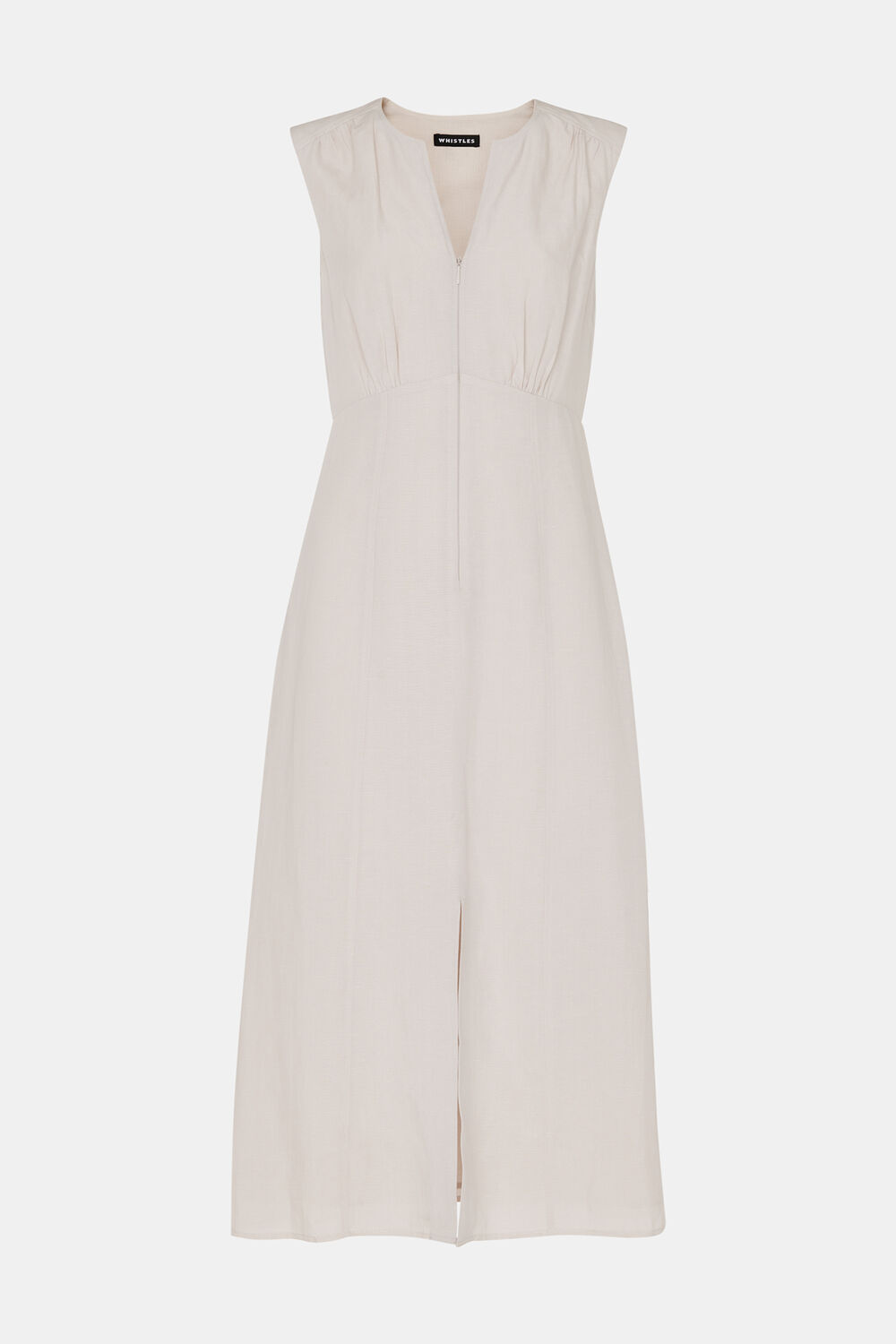 Abbie Linen Blend Midi Dress