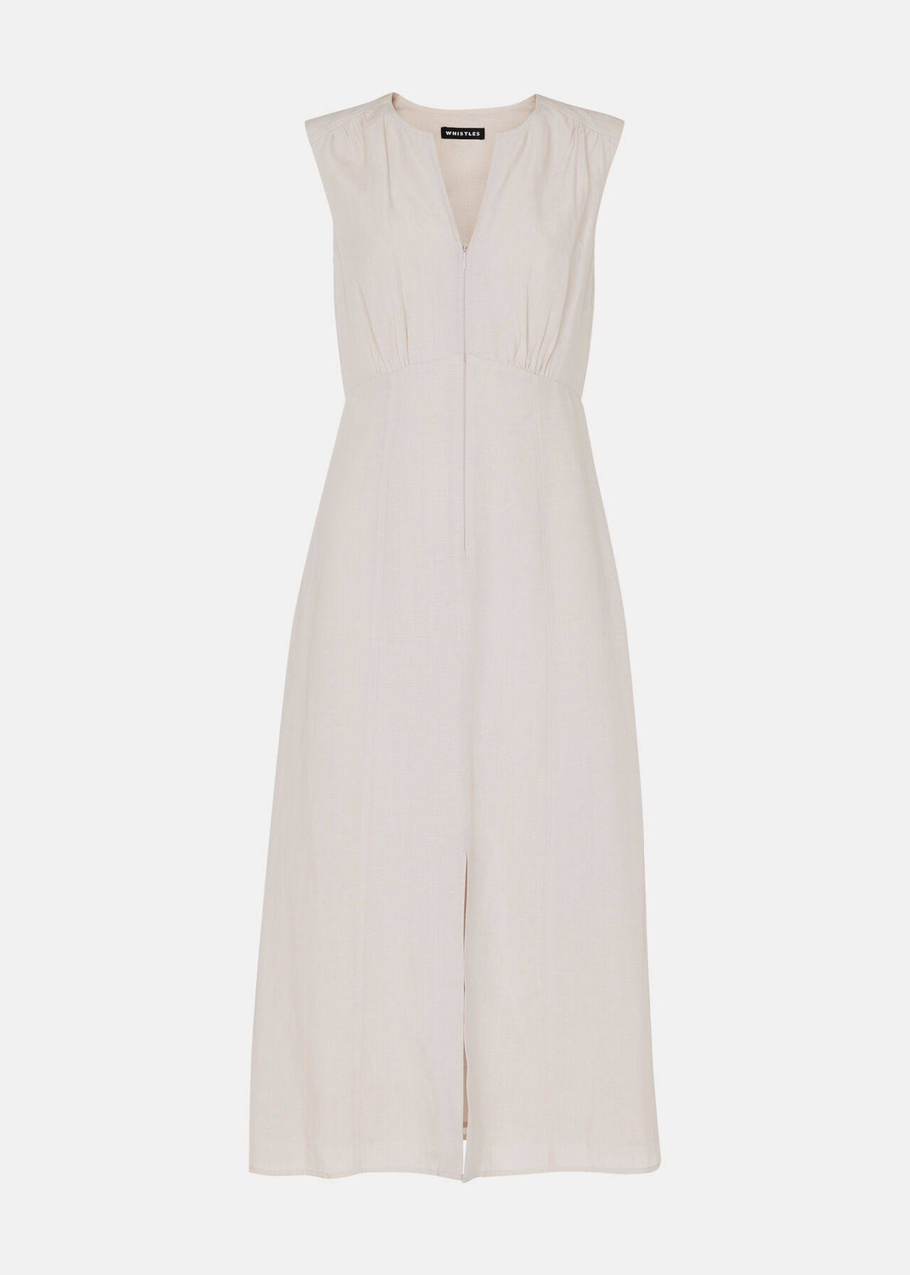 Abbie Linen Blend Midi Dress