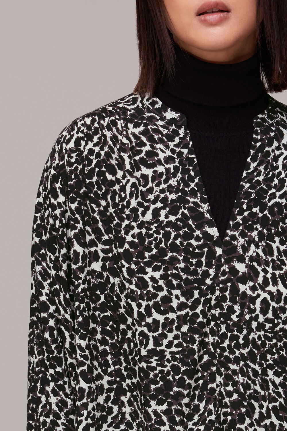Shadow Leopard Print Blouse