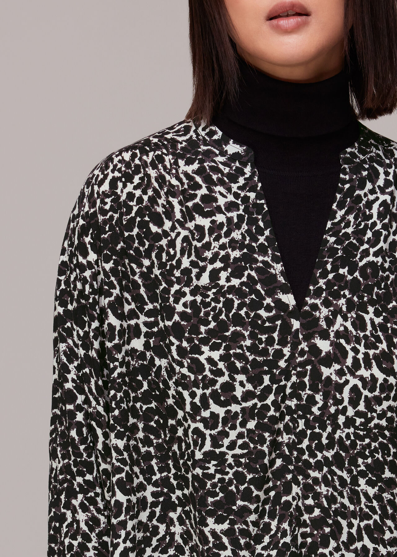 Shadow Leopard Print Blouse