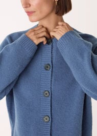 Wool Mix Crew Cardigan