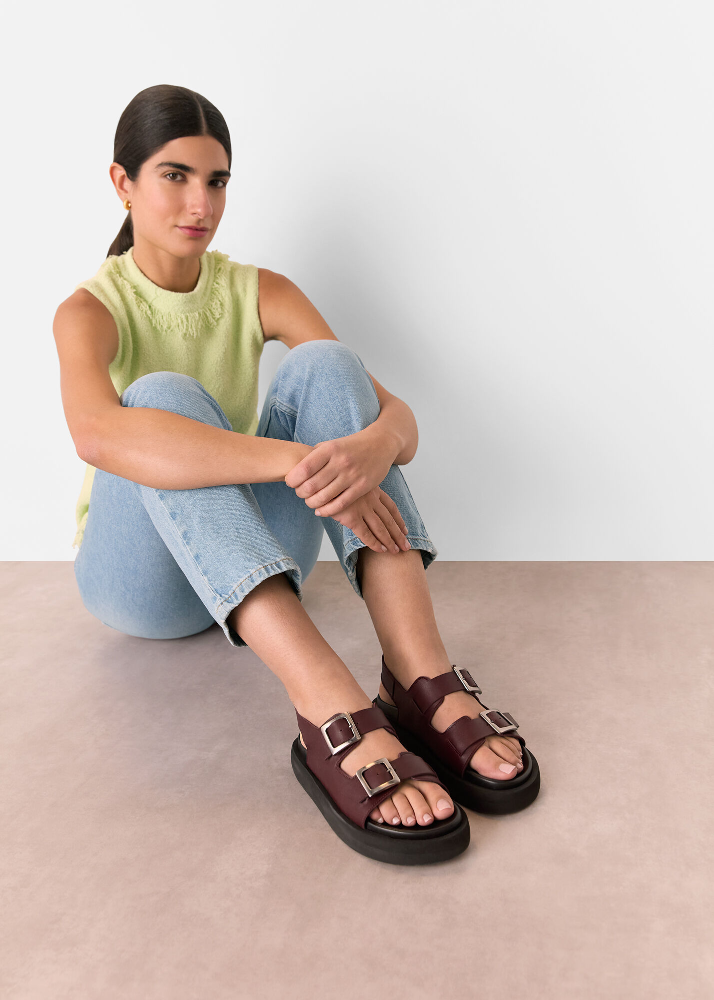 靴 caminando big double buckle sandal 靴 caminando big double buckle sandal BIG DOUBLE BUCKLE