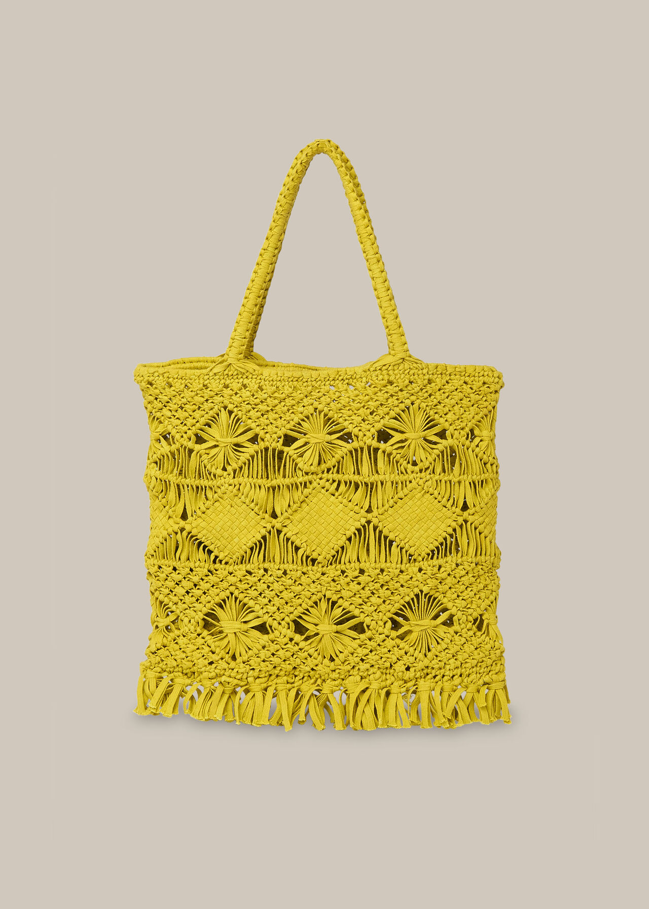 Clea Crochet Tote Lime