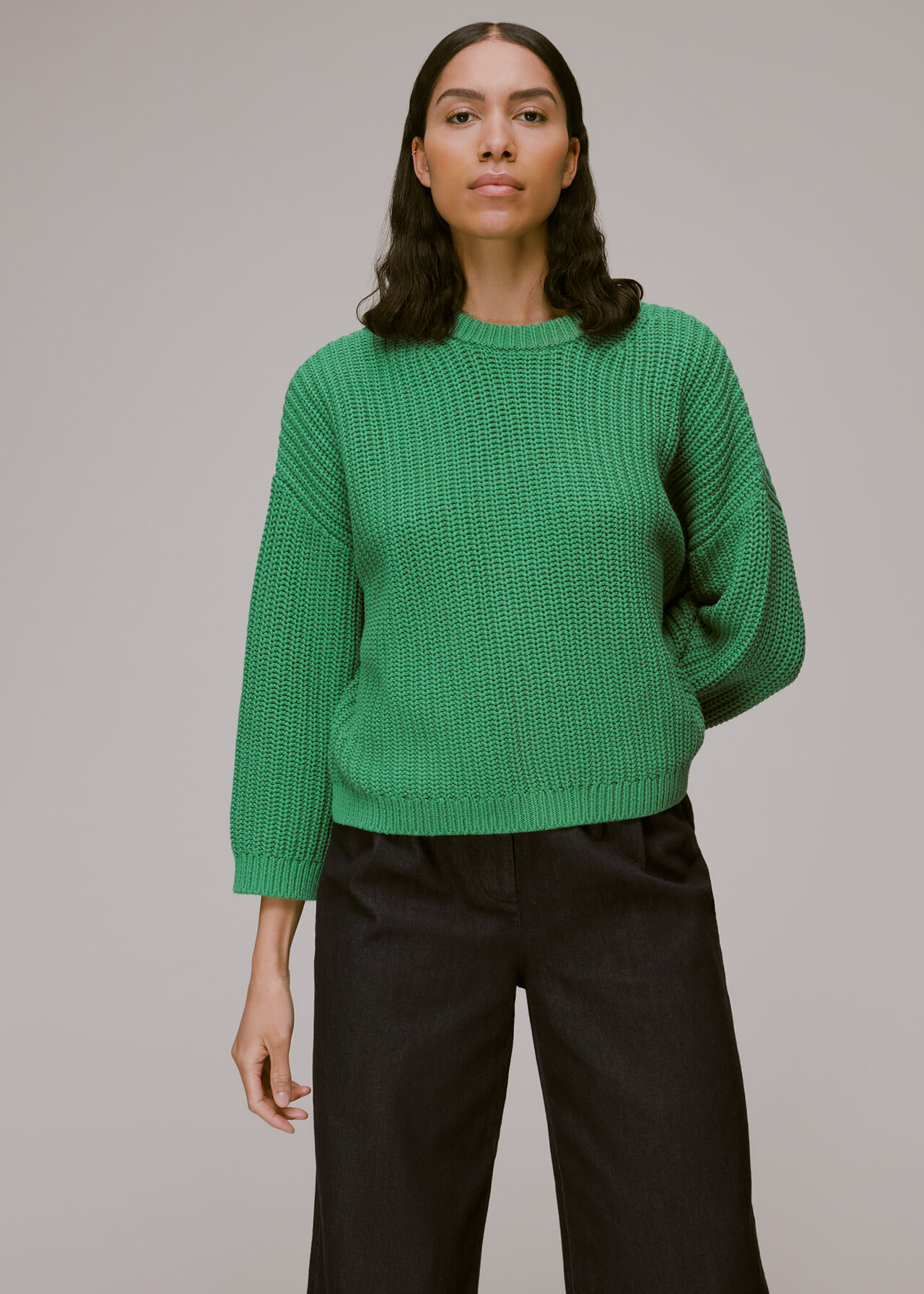 Pria Cotton Knitted Crew