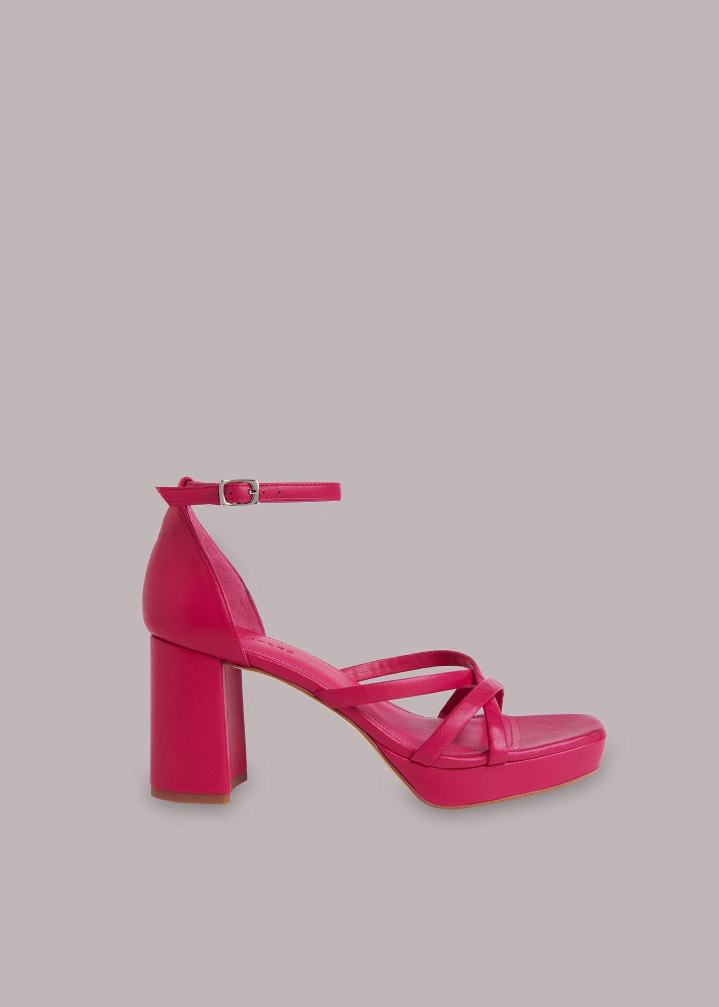 Pink Selene Platform Heeled Sandal | WHISTLES | Whistles UK |