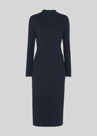 Animal Jacquard Jersey Dress Navy/Multi
