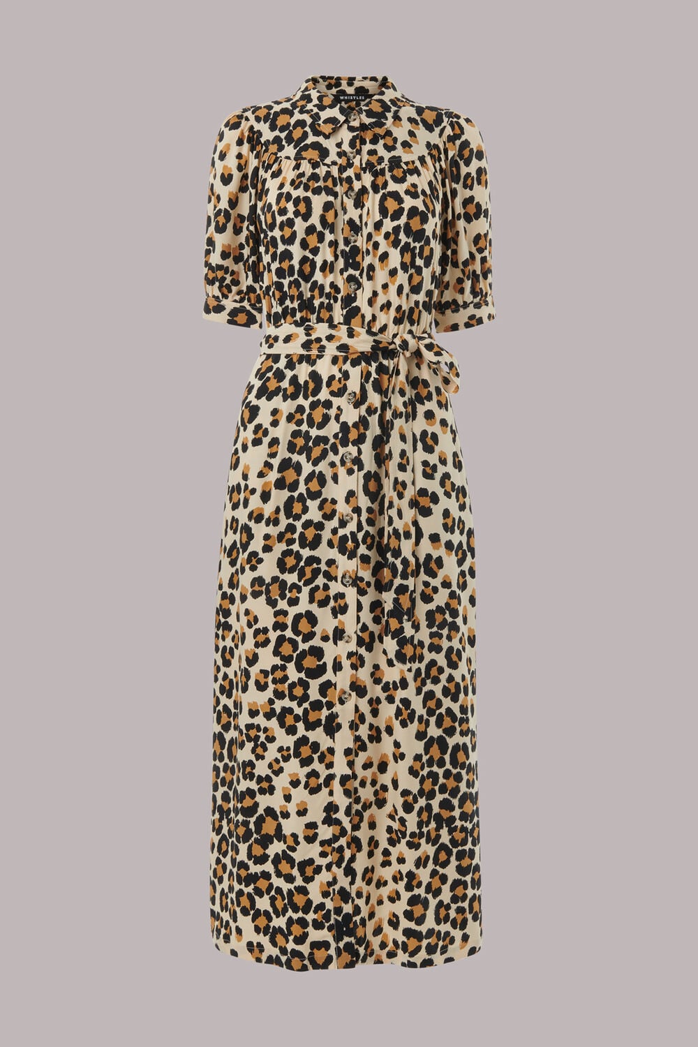 Painted Leopard Shirt Dress