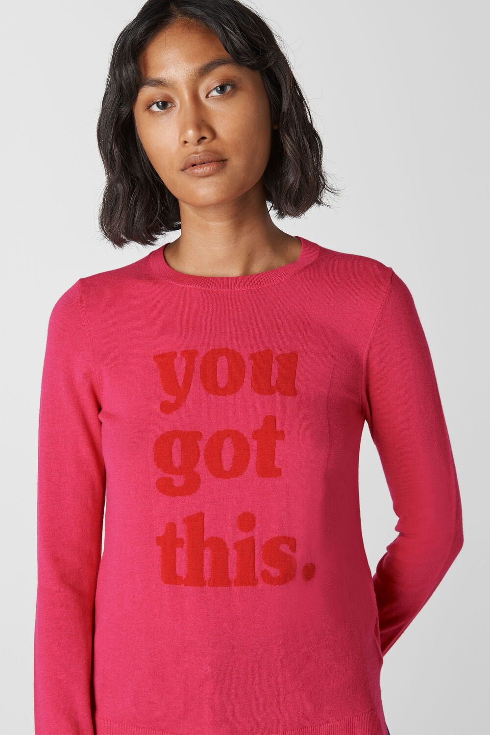 You Got This Logo Knit Pink