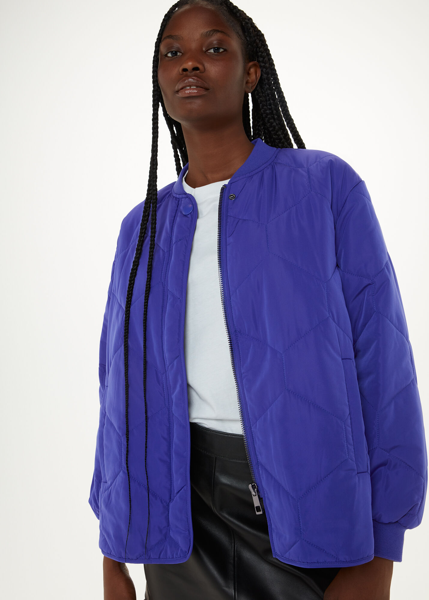 Short quilted discount jacket womens