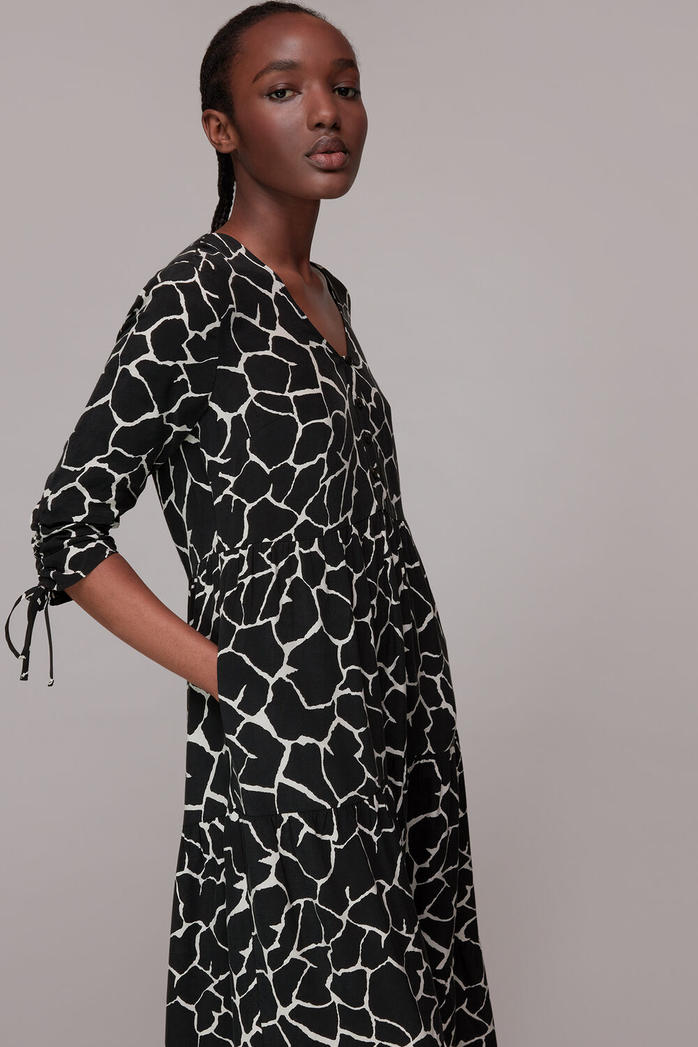 Layla Giraffe Trapeze Dress