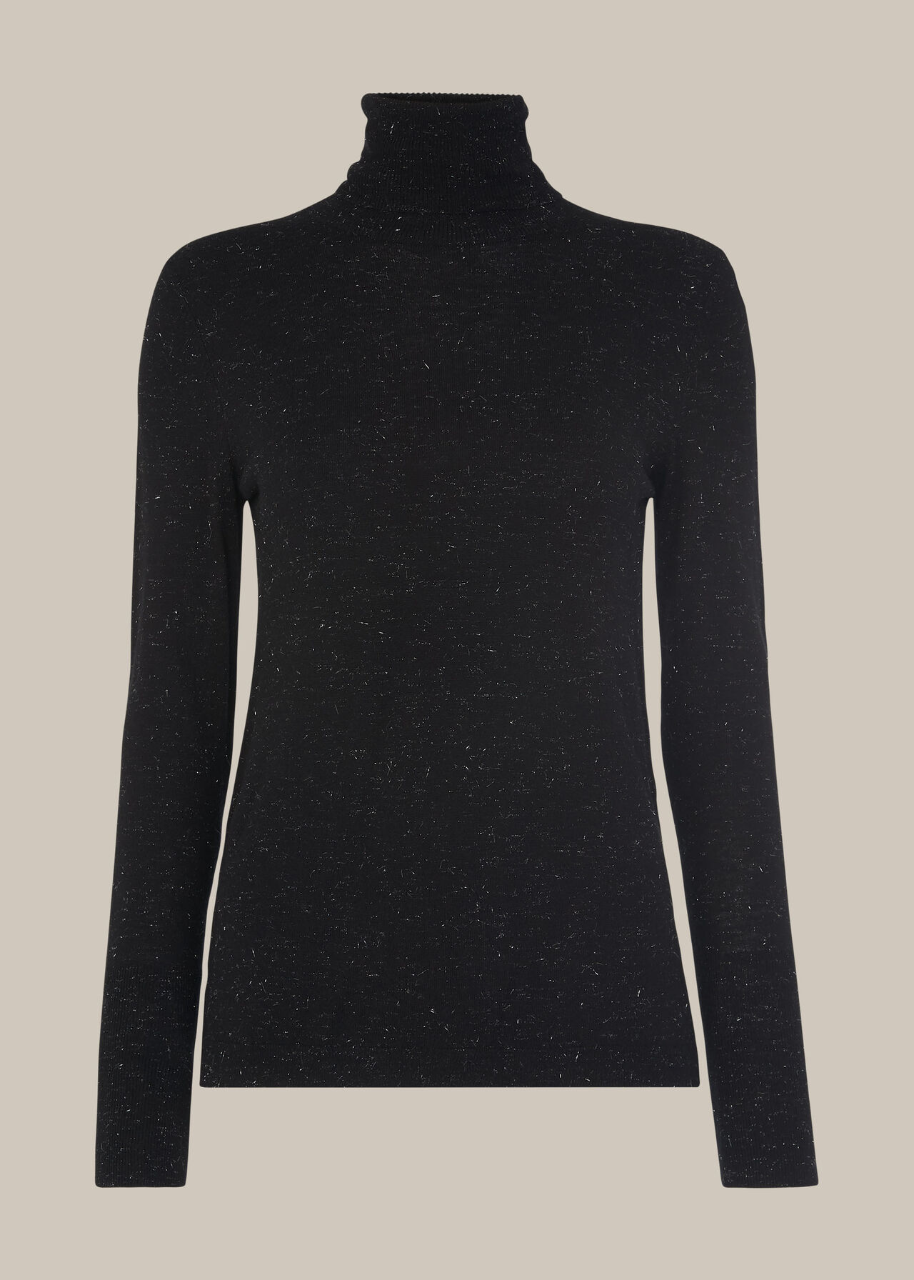 Annie Sparkle Polo Knit Black