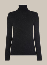 Annie Sparkle Polo Knit Black