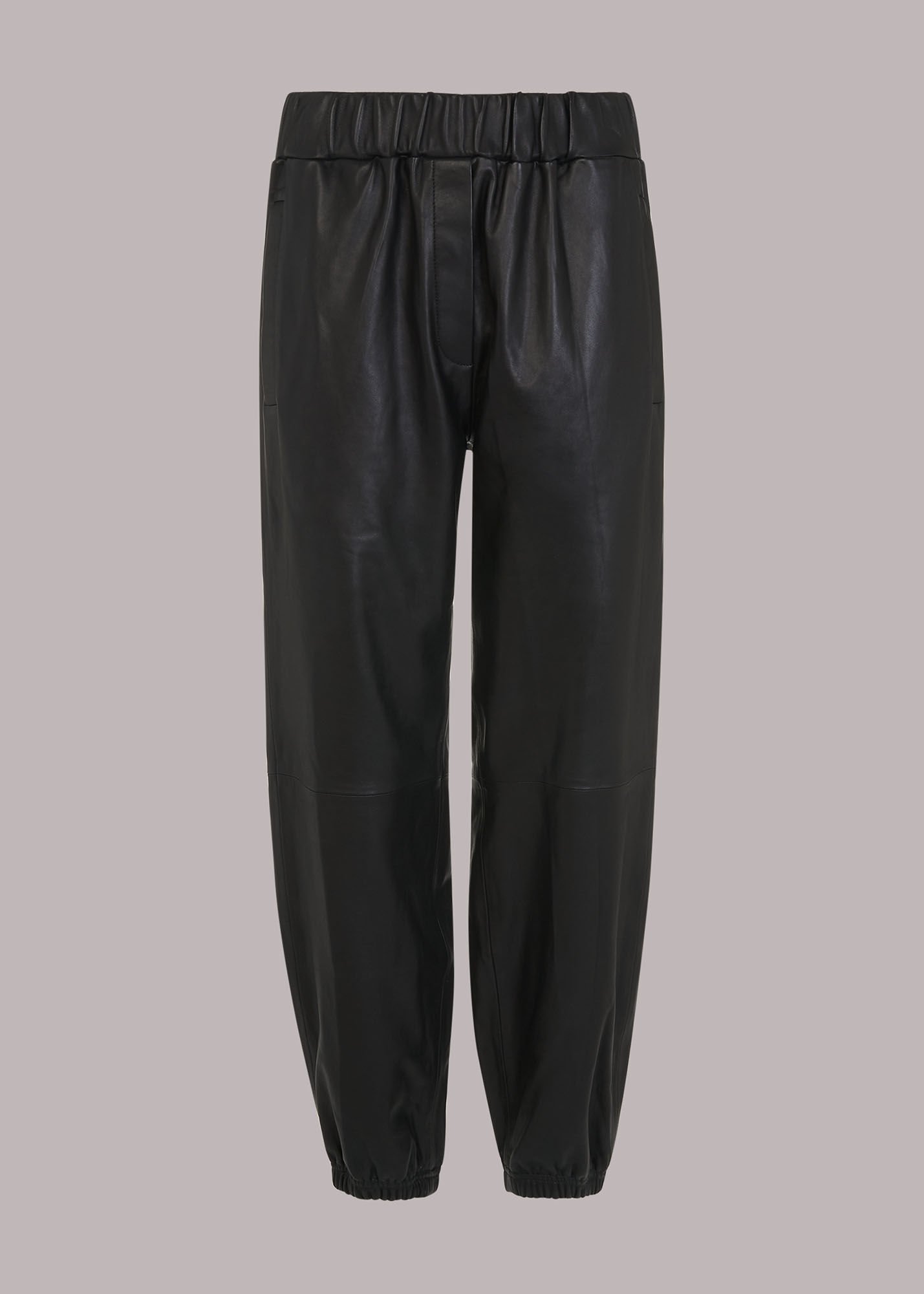 Leather cuffed trousers new arrivals