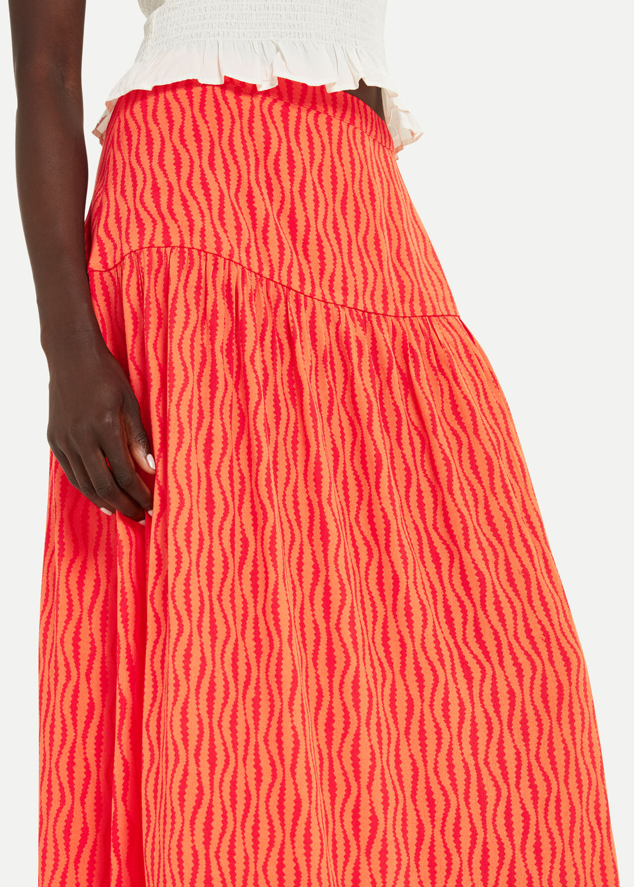 Optical Rope Tiered Skirt