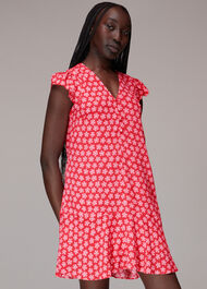 Daisy Check Print Flippy Dress