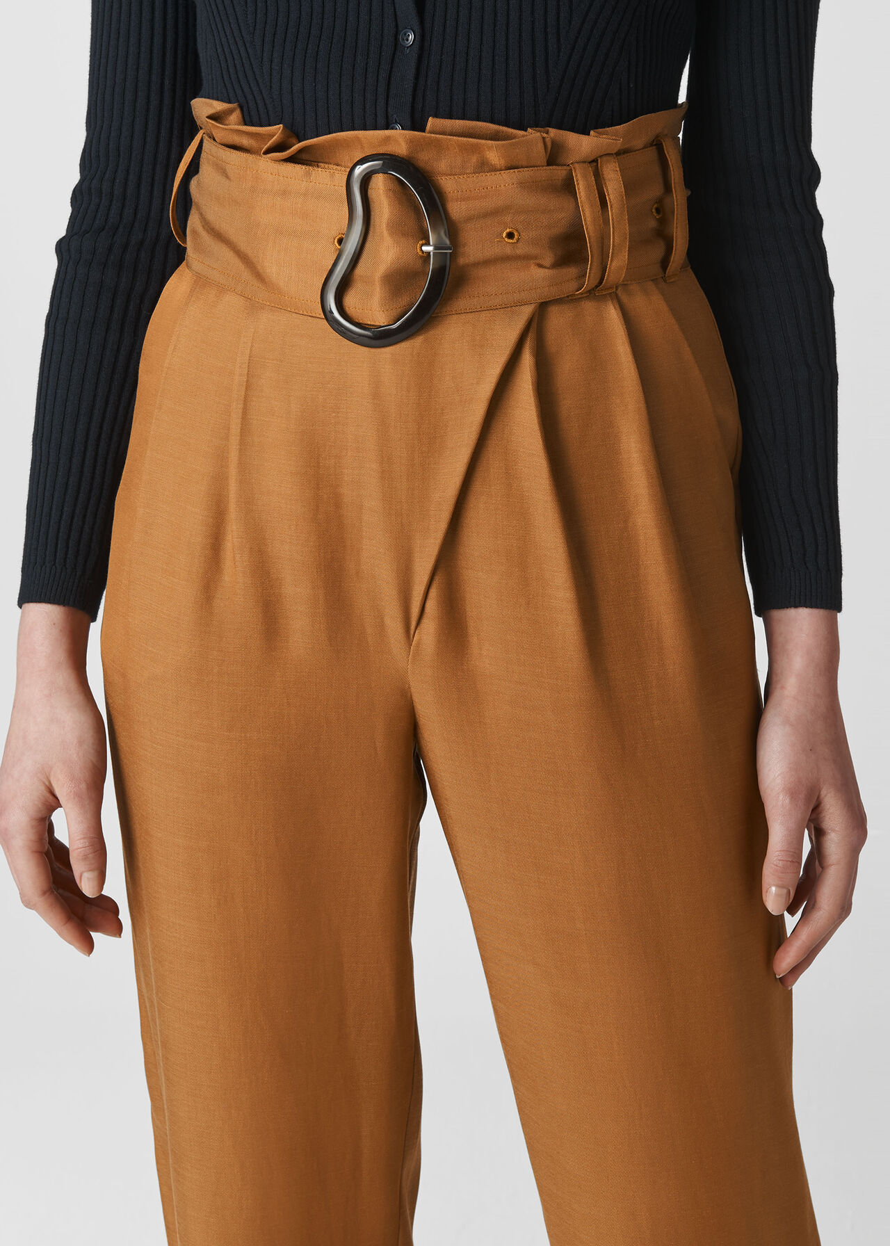 Amelie Paper Bag Trouser Brown