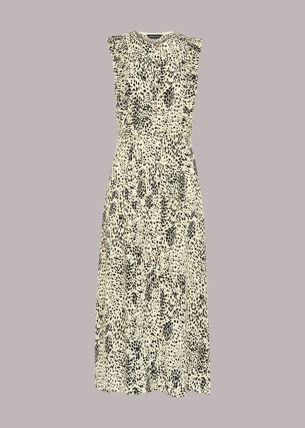 Lively Animal Frill Midi Dress