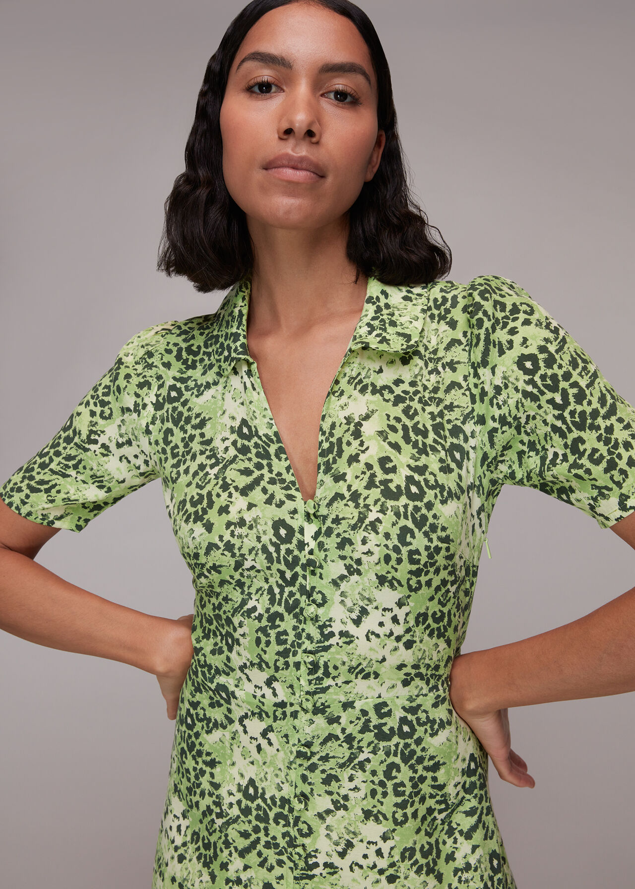 Rowan Hyena Spot Midi Dress