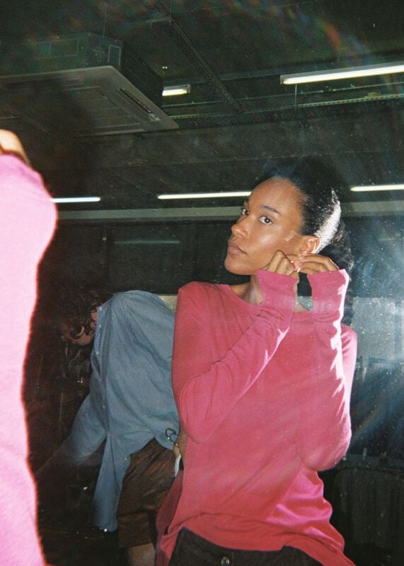 Pink Wool Mix Jersey Crew Neck