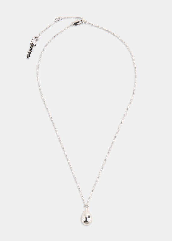 Silver Teardrop Pendant Necklace