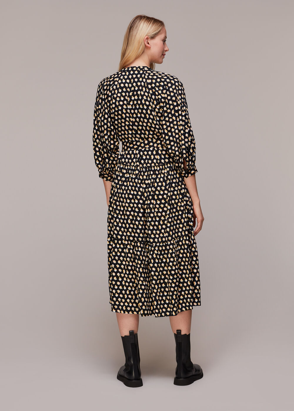 Twisting Tulips Trapeze Dress