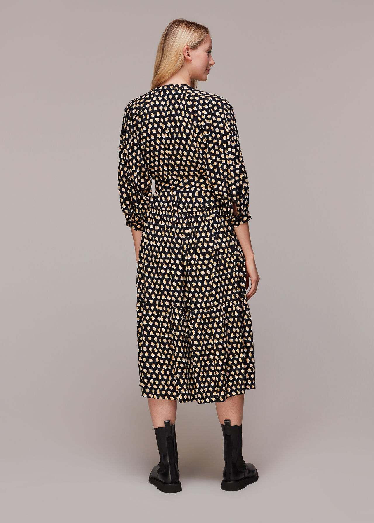 Twisting Tulips Trapeze Dress