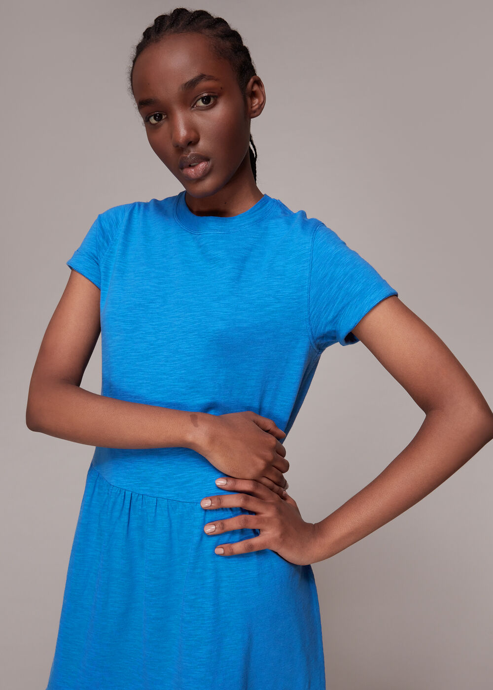 Tiered Jersey Midi Dress