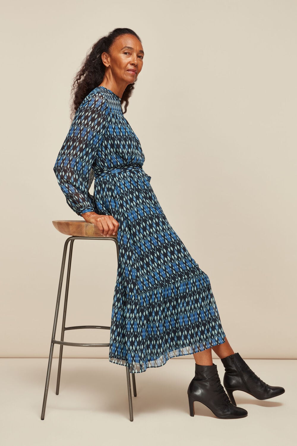 Ikat Diamond Trapeze Dress