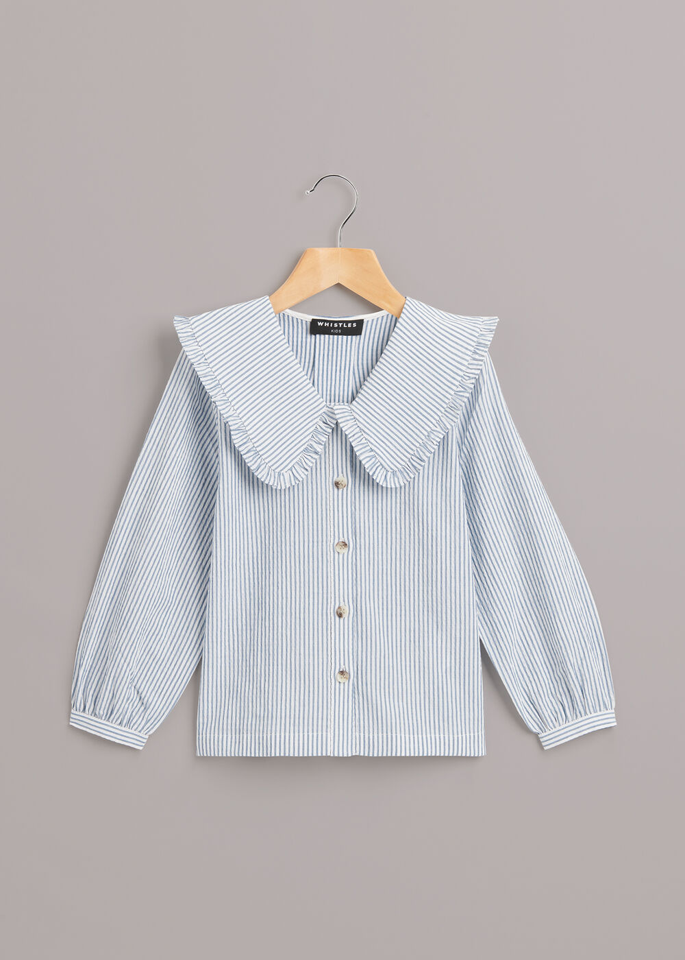 Oversized Collar Stripe Top