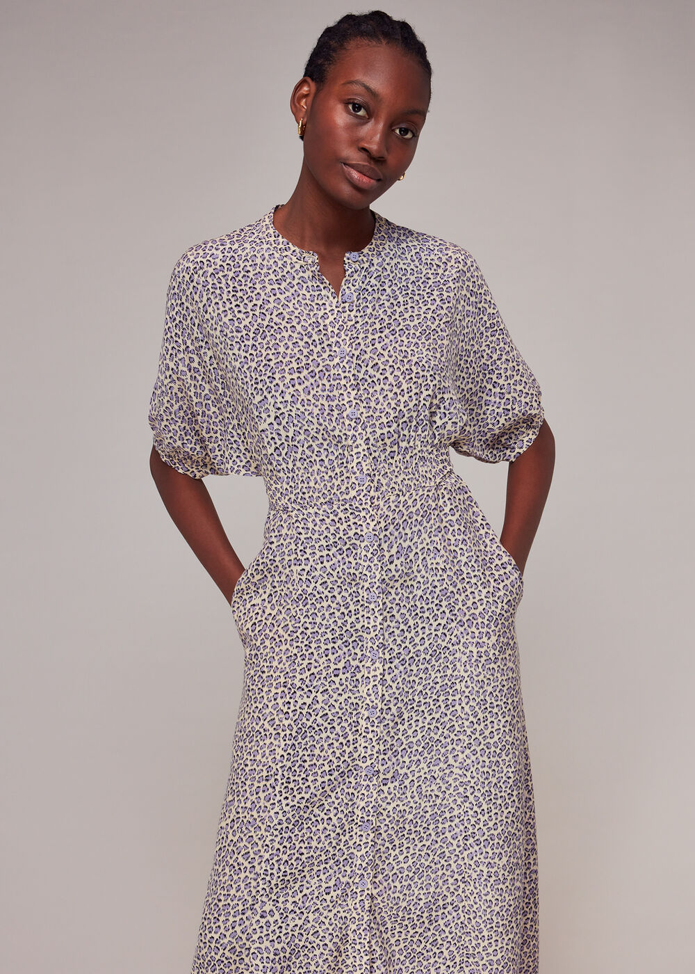 Dashed Leopard Midi Dress