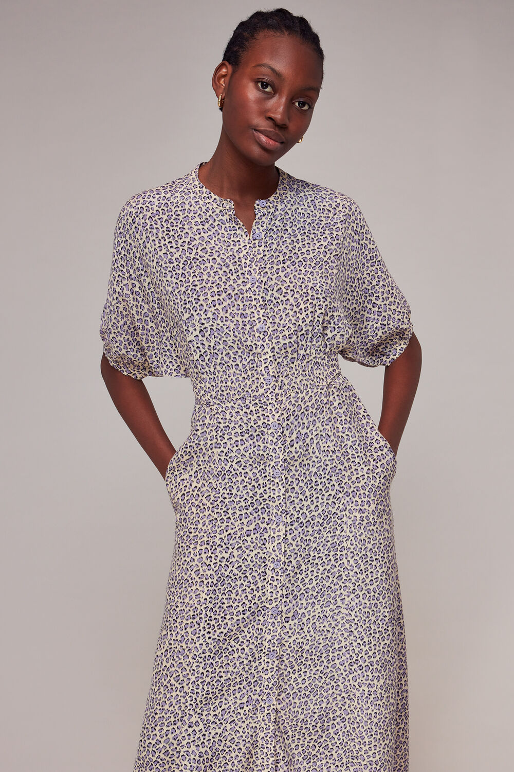 Dashed Leopard Midi Dress