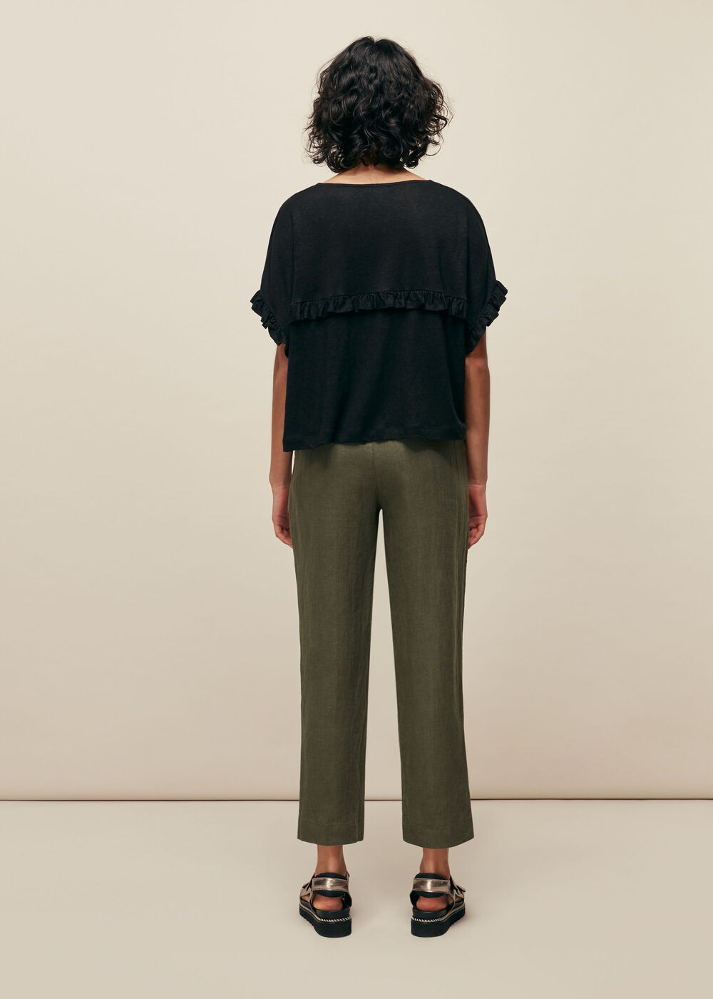Linen Frill Top