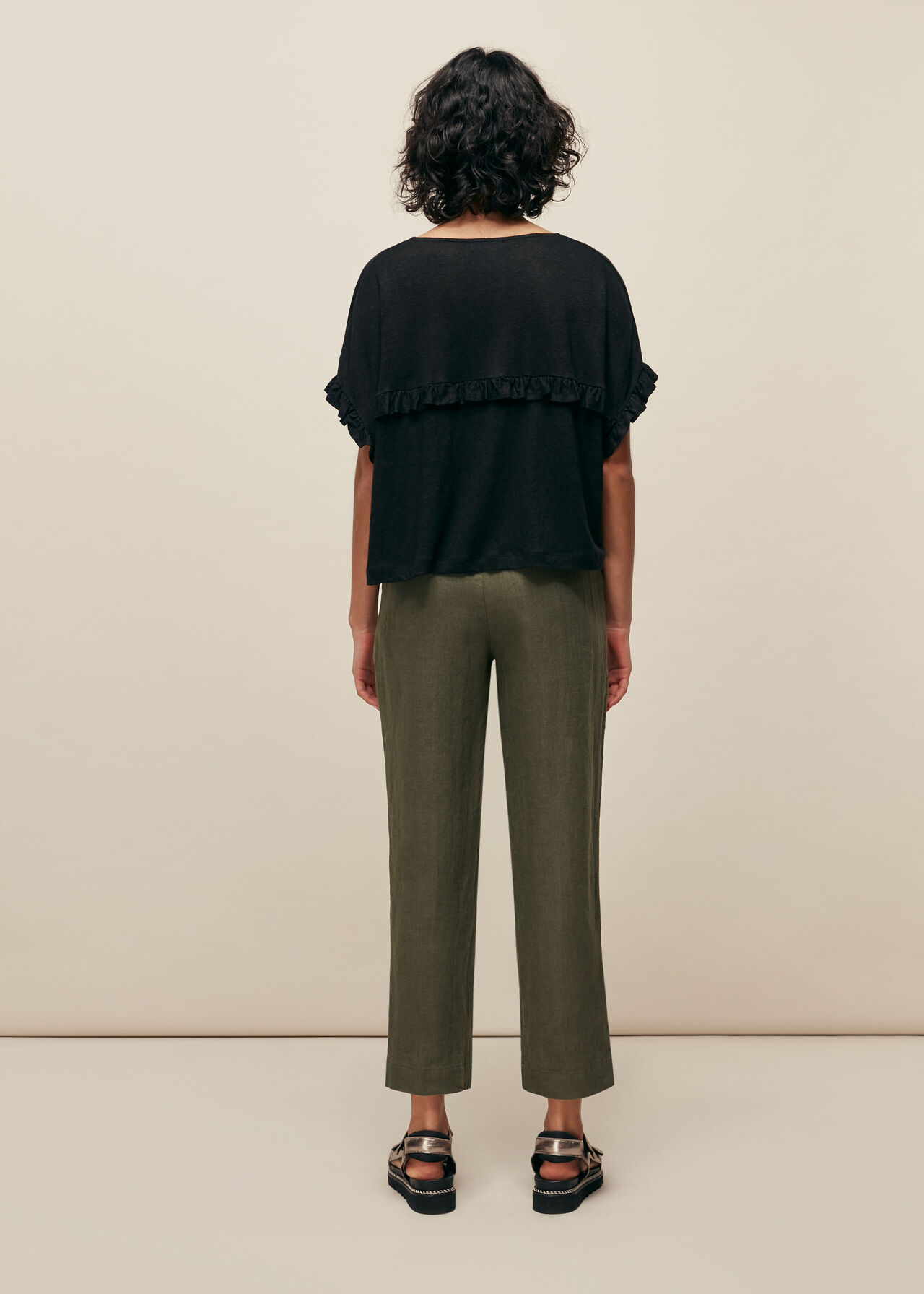 Linen Frill Top