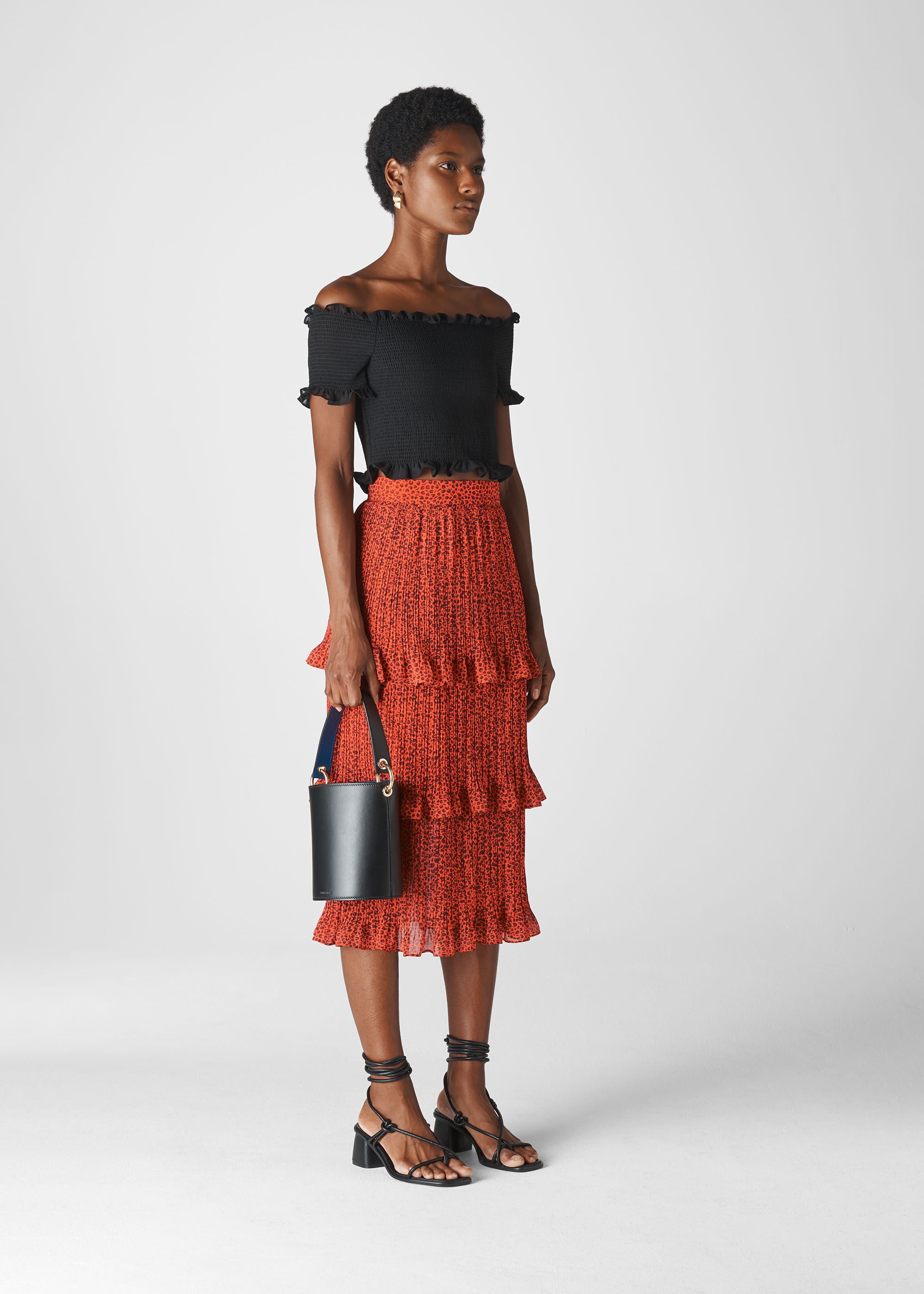 Orange leopard skirt 2025