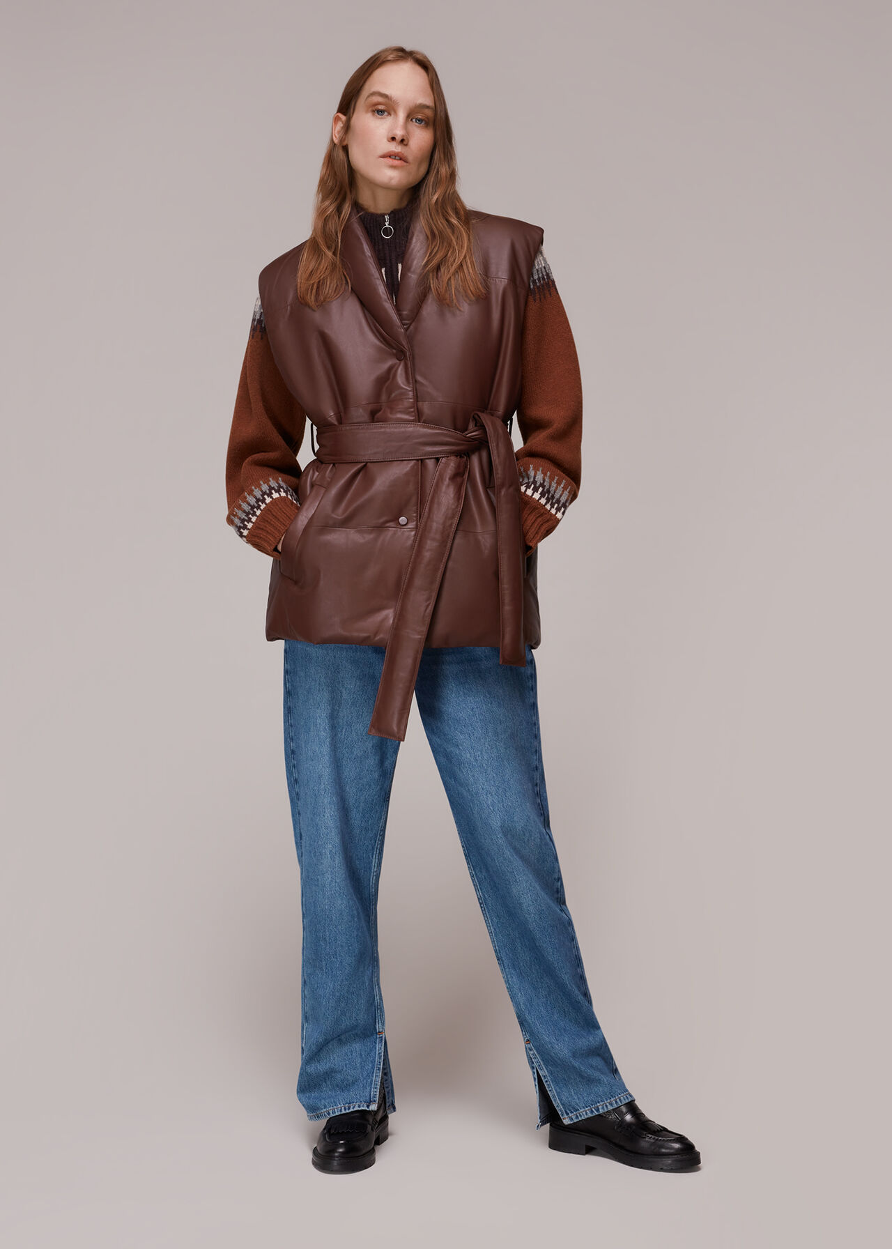 Raya Leather Gilet