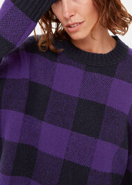 Purple Check Sweater