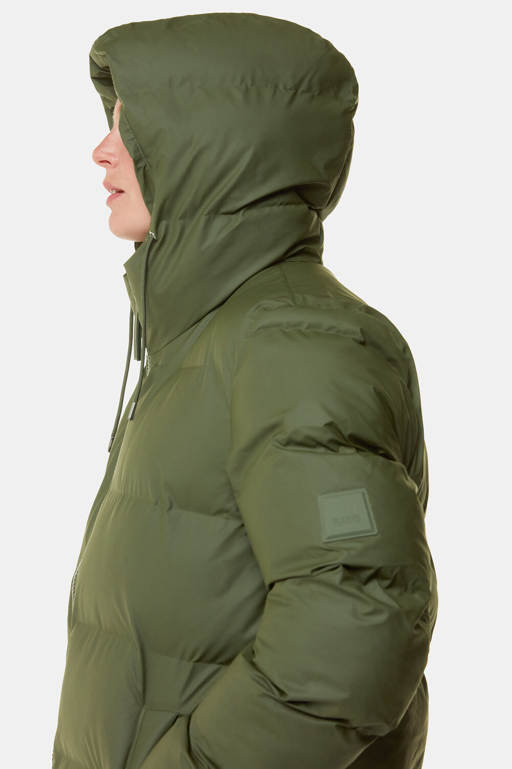 Dark Green Rains Alta Longer Puffer