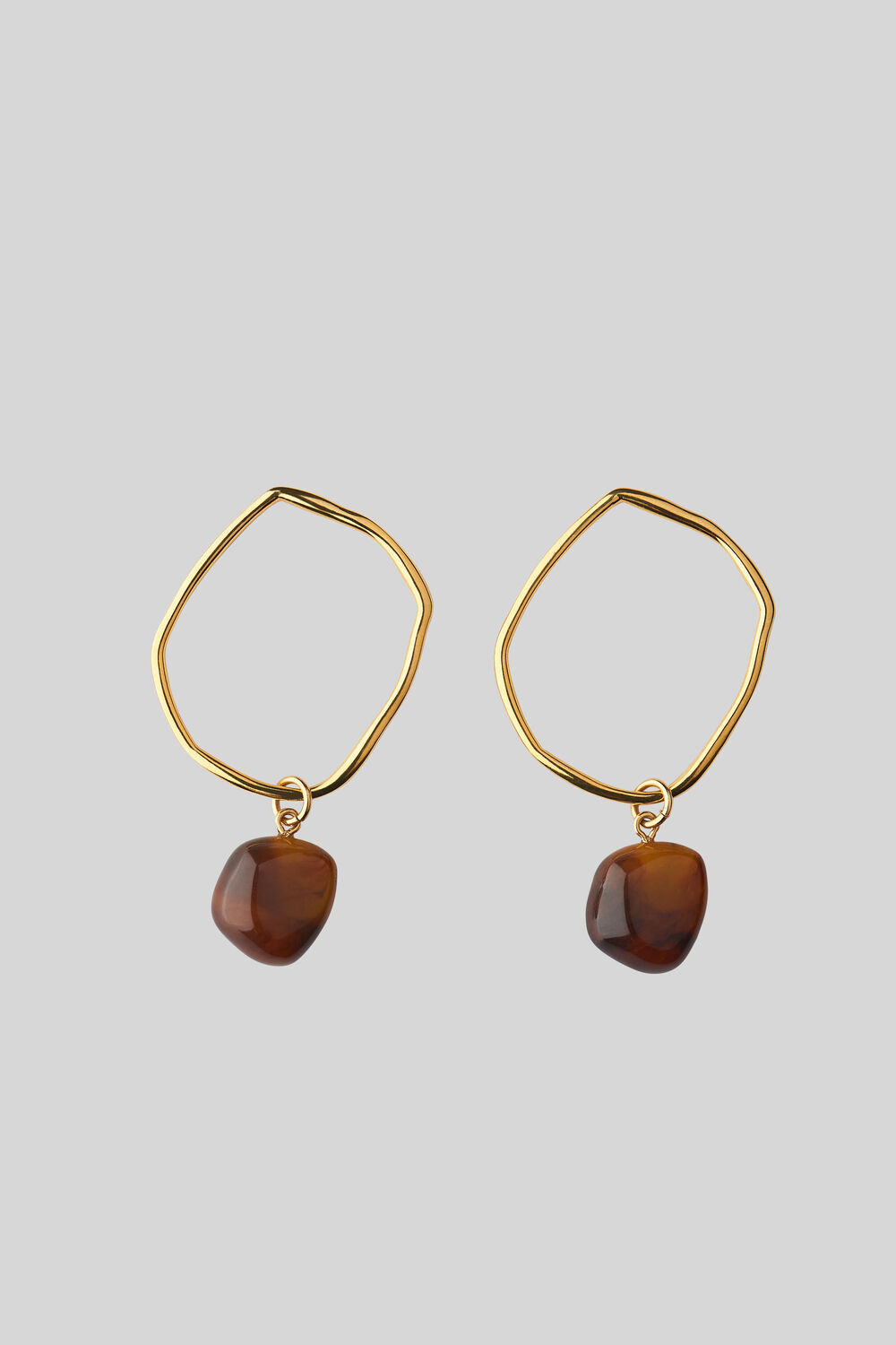 Hammered Ring Earring Gold/Multi