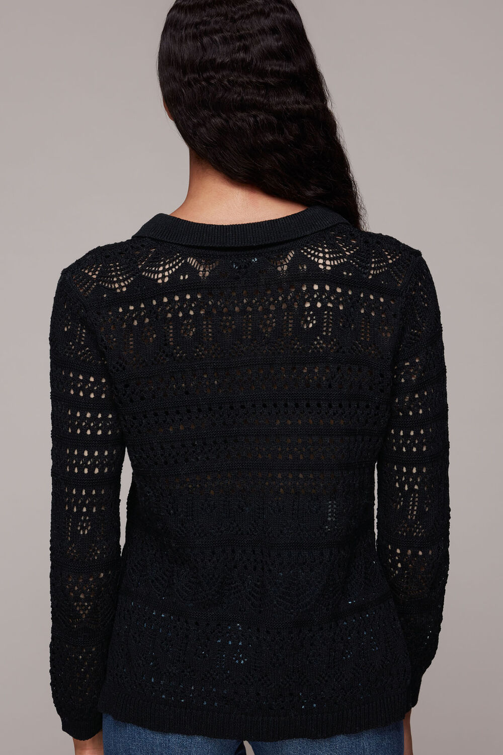 Crochet Collar Detail Top
