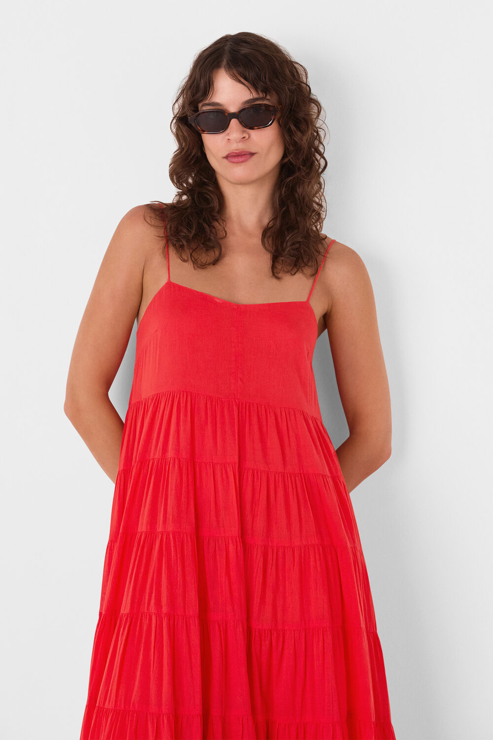 Cotton Tiered Maxi Sun Dress
