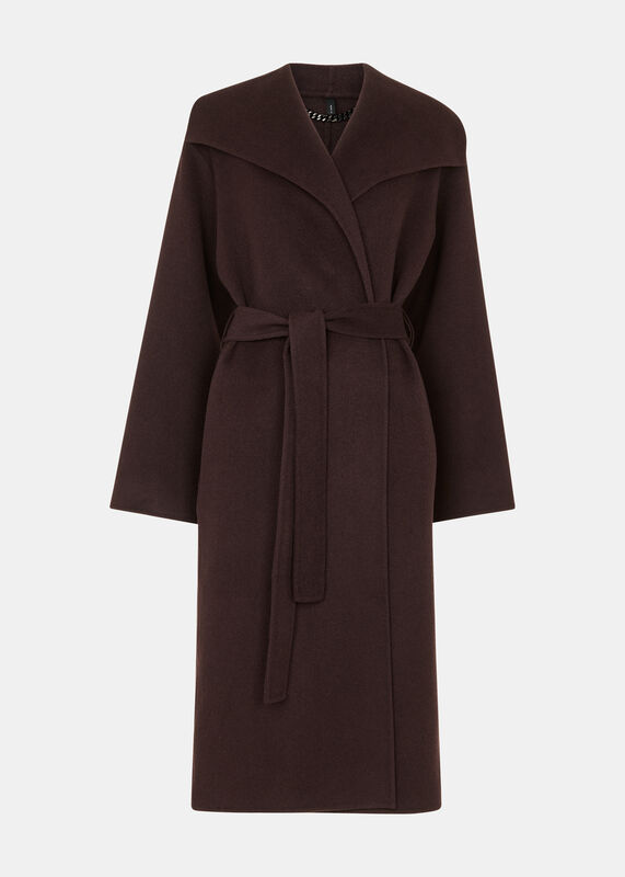 Chocolate Cosima Double Face Coat