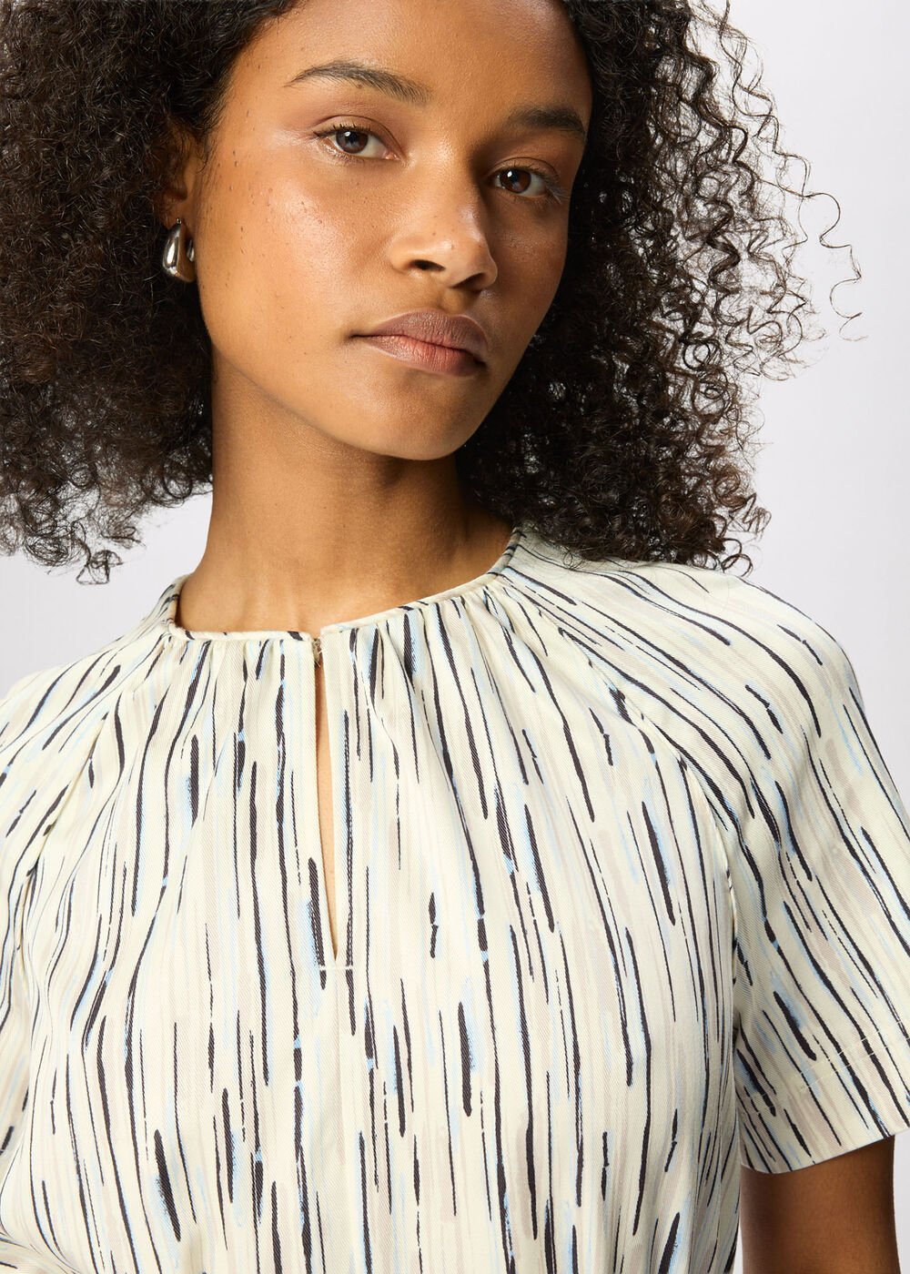 Abstract Stripe Short Dress